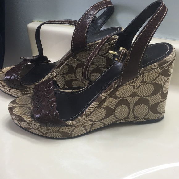 COACH printed wedges - Picture 1 of 3